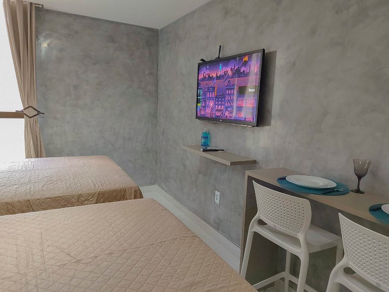 Flat Moderno e Funcional a 350m do Mar