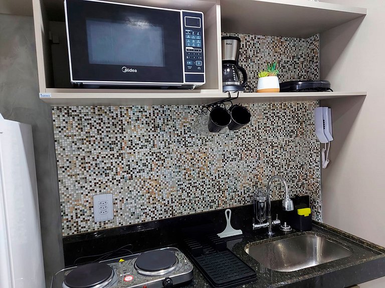 Flat Moderno e Funcional a 350m do Mar