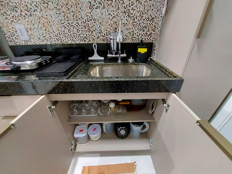 Flat Moderno e Funcional a 350m do Mar