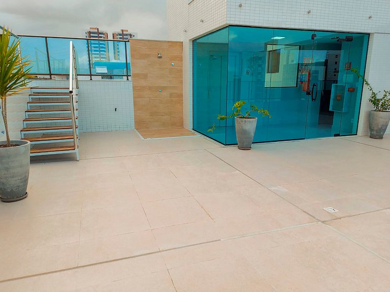 Flat Moderno e Funcional a 350m do Mar