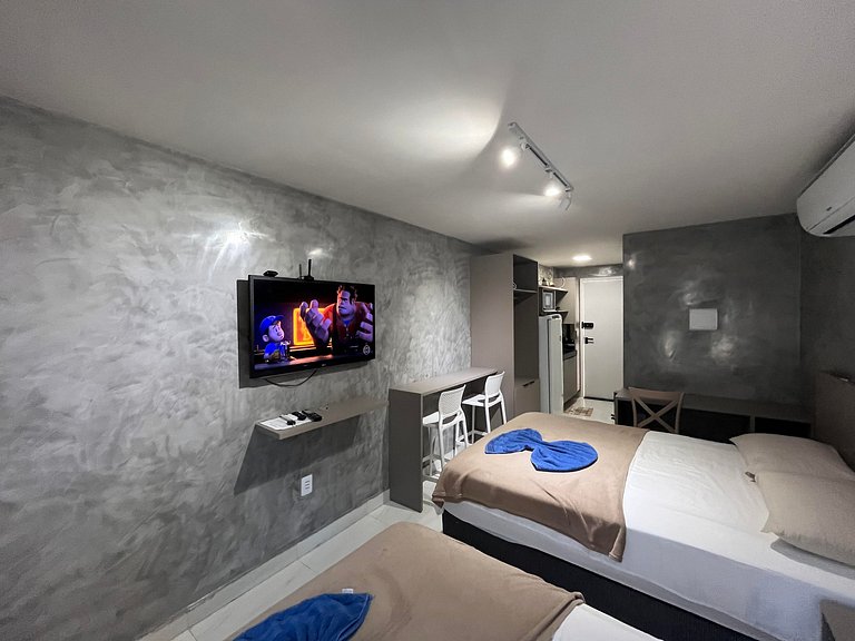 Flat Moderno e Funcional a 350m do Mar