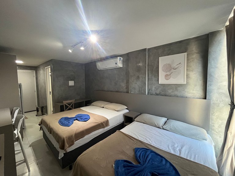 Flat Moderno e Funcional a 350m do Mar