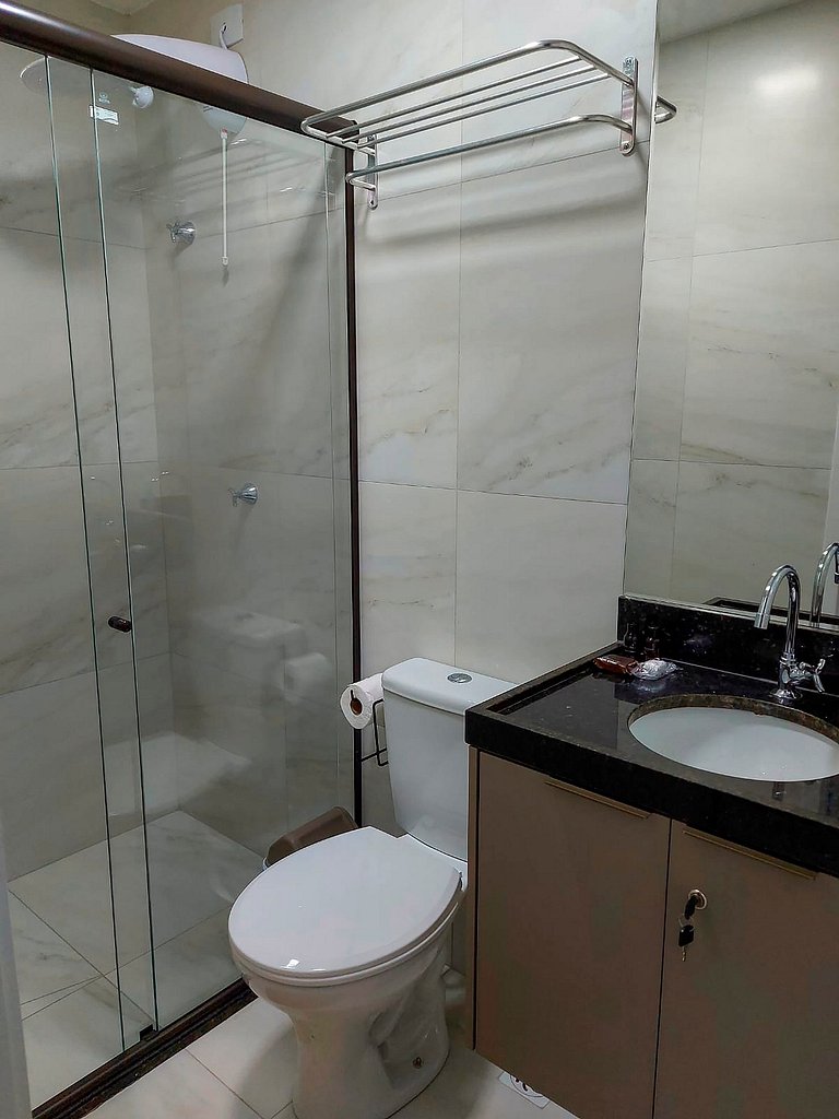 Flat Moderno e Funcional a 350m do Mar