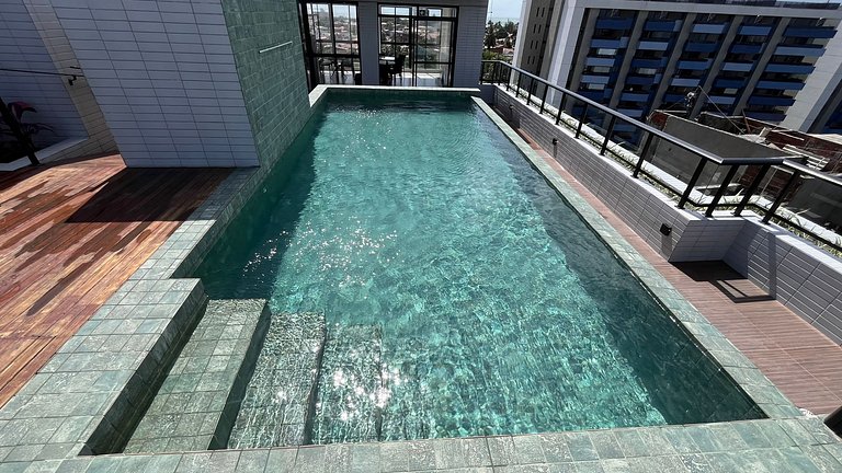 Flat Moderno e Completo a 350m do Mar