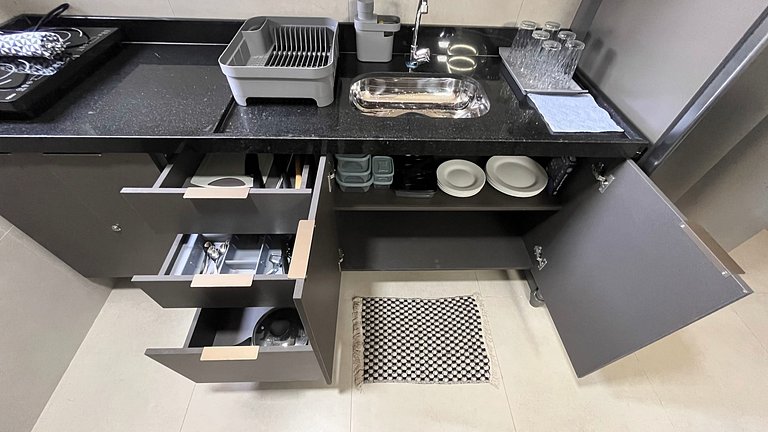 Flat Moderno e Completo a 350m do Mar