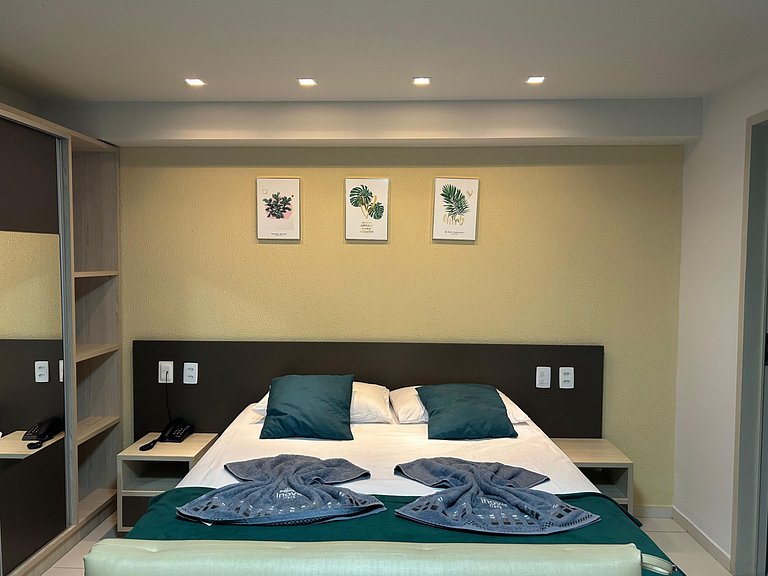 Flat Moderno e Completo com Vista para o Mar na praia de Tab